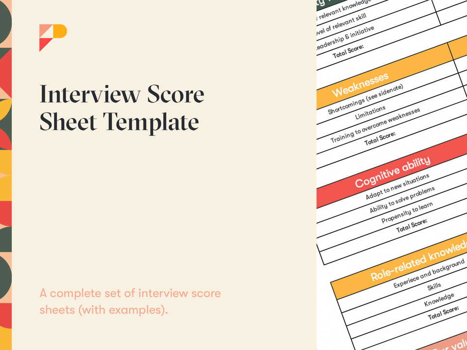 Interview Score Sheet Template (With Examples) - Free Download