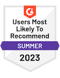 G2 Users Most Likely to Recommend
